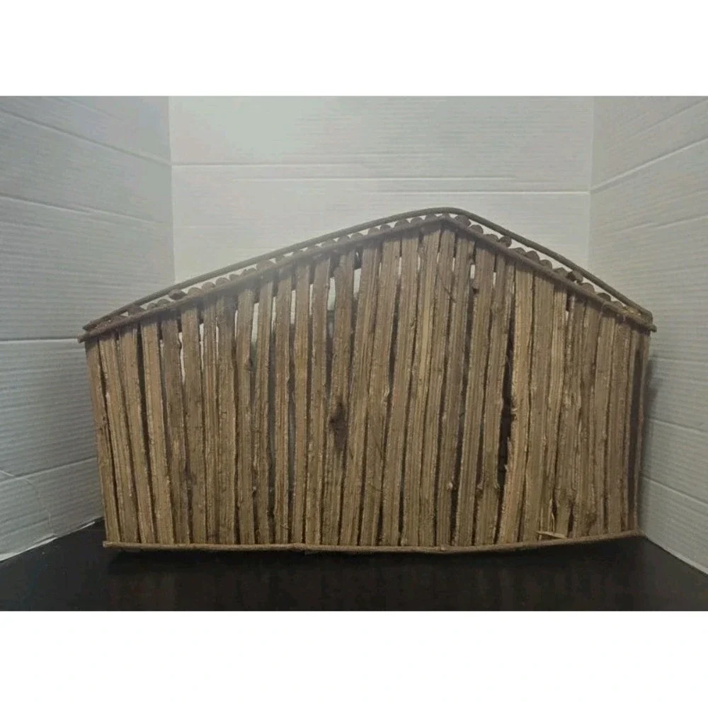 Vintage Rustic Nativity Scene Manger Only 24